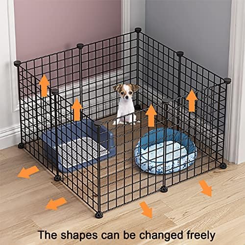 Pet Cages Indoor Enclosure Detachable Metal Wire Kennels Crate Large Extra Exercise Place Cage，Indoor Cat Playpen - Easy to Clean Cat Cages & Kennels, Ferret & Dog Crates, Perfect Exercise E