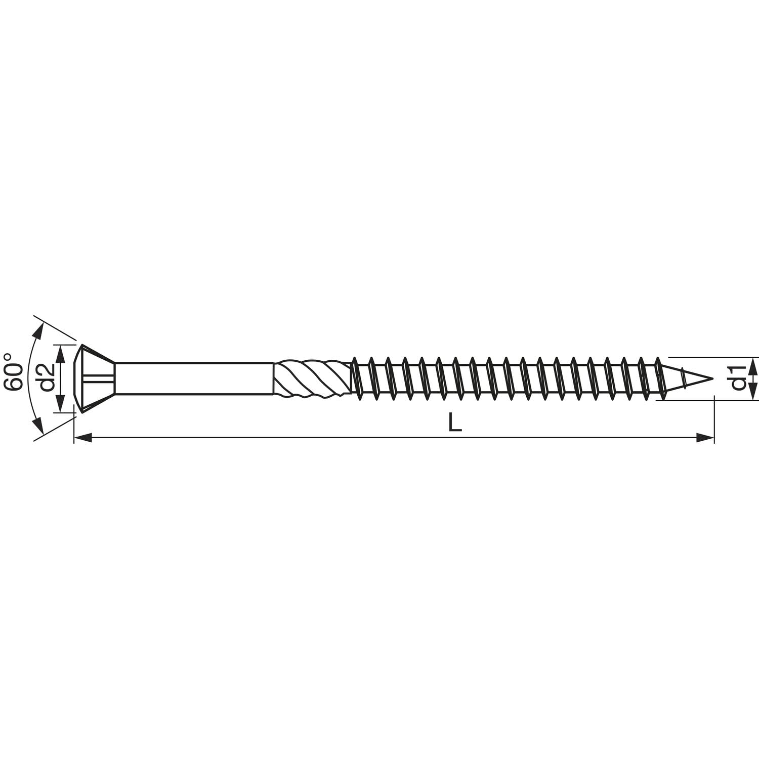 111820/BLACK EUROTEC Fassadenschraube 5.0 x 80 mm-Edelstahl C1, schwarz Inhalt: 200 Stück, Silber
