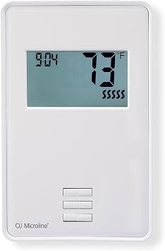 OJ Microline Thermostat with Built-in GFCI UTN4-4999. Non Programmable Thermostat for Radiant Floor Heating System, Dual Sensing and Dual Voltage 120v & 240v Capabilities. Includes Floor Sensor | Dual Sensing and Dual Voltage Thermostat with Built-in GFCI - 120V & 240V -for Electric Radiant Heating System - with Sensor