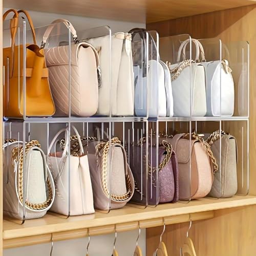 La Mejor Selección de Armarios para ordenadores de esta semana. 45 NTYUTIUT 4PCS Organizador de Bolsas para Dama, Acrílicos Repisas Organizador de Bolsas, con 16 Separadores, Transparente Desmontable, para Organizar Ropa y Bolsos en Oficinas,...