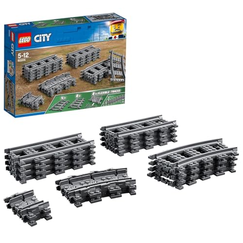 LEGO City Vías para Tren de Juguete, Accesorios Complementarios