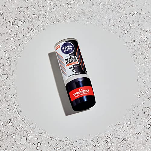 NIVEA MEN Black & White Max Protection Roll-On (50ml), Men's Deodorant with 0% Alcohol, 48h Antiperspirant for Men, Roll On Deodorant, Maximum Protection - Image 3