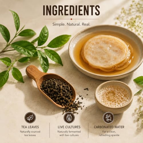 Image of KAALI BILLI Kombucha Classic, Pack of 4 | Fermented Tea, All Natural, Gut Healthy Drink | 4 x 250ml | Vegan, Preservative free, Low calorie, Low sugar
