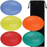 SourceTon Fidgets Stressabbau-Ball, eiförmige Hand, Finger und Griffstärkende Therapie Stressbälle, ideal für körperliche Rehabilitation & Griffstärker, 5 Stück Quetschbälle