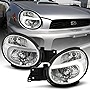 ACANII - For 2002-2003 Subaru Impreza Outback WRX RS TS Chrome Housing LED Tube Headlights Headlamps Assembly Left+Right