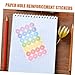 SHINEOFI 20 Sheets Hole Punch Reinforcement Stickers for DIY Decorative Paper Hole Protectors Suitable for Loose-Leaf Paper