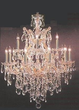 Crystal Chandelier 30X28 Made with Swarovski Crystal! H30" X W28"