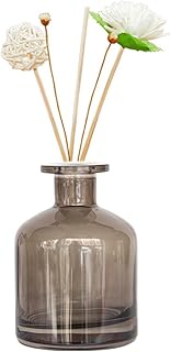 150ml 5oz Amber Glass Diffuser Bottles Aromatherapy Jar Decorative Bottles Vases Essential Oil Perfume Bottle Container for Home Office Wedding Decoration DIY Crafts