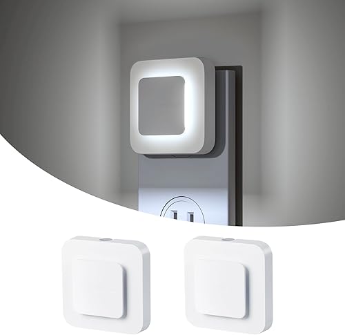 Miniatura 1 de Midea Luces nocturnas que se enchufan a la pared, luz nocturna de 5000 K con sensor de atardecer a amanecer, eficiencia energética para pasillos,
