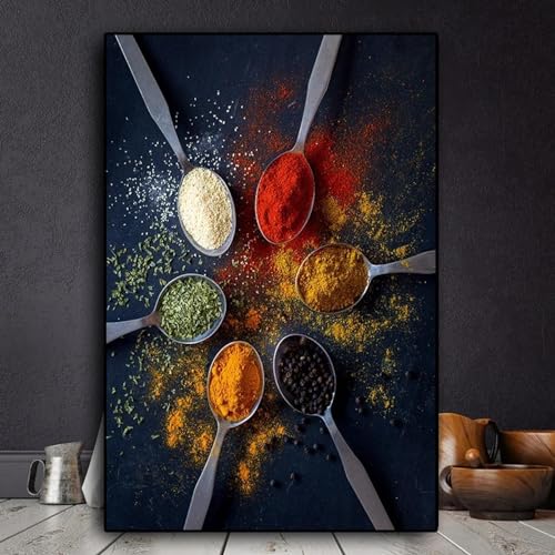 Affiches et impressions mur art cuisine KEBIA photo nourriture poivrons tableau salon 35x50