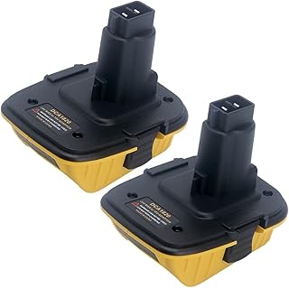Biswaye 2 Pack Adapter DCA1820 Replacement for DEWALT 18V to 20V Battery, Compatible with Dewalt 20V Battery DCB206 DCB204 DCB609 to 18V XRP Battery DC9096 DE9095 DC9098 DW9096 DC9099