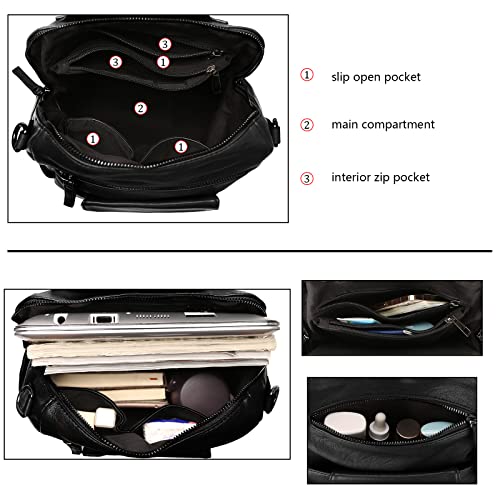 Image of Uromee Backpack Purse for Women Vegan Leather Ladies Fashion Travel Shoulder Bag Convertible