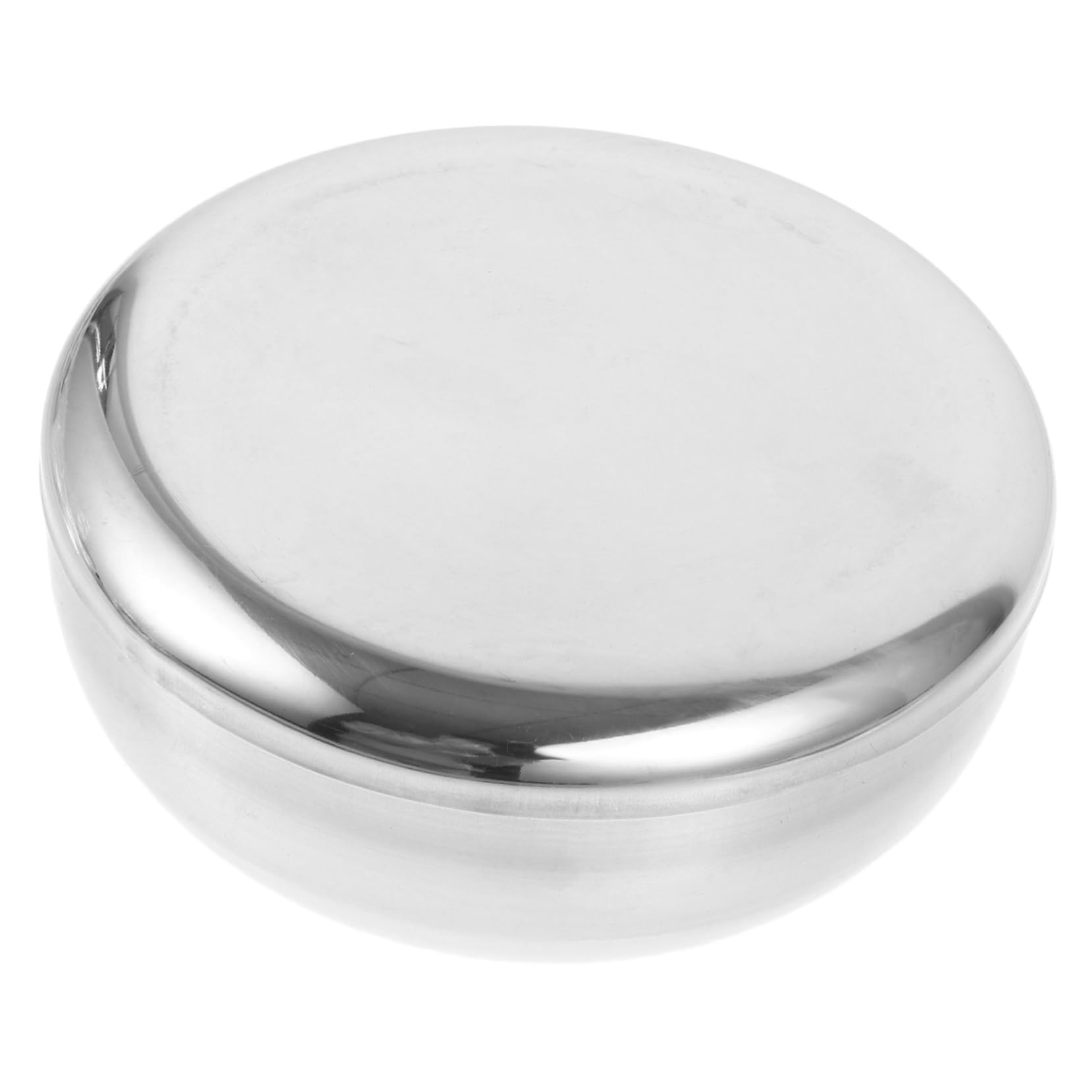 Mikinona Traditional Shaving Bowl Stainless Steel Shave Soap Cup Men's Shaving Mug