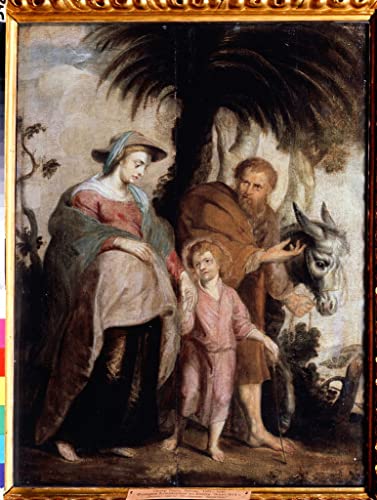 Affiche toile le retour d'Egypte Rubens 60x90cm pour remplacer un mur blanc par de l'art