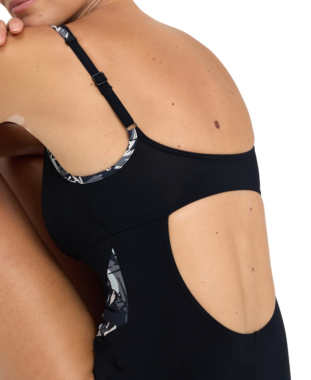 ARENA Women's Bodylift Swimsuit Francy Strap Back Panel One Piece Swimsuit Mujer