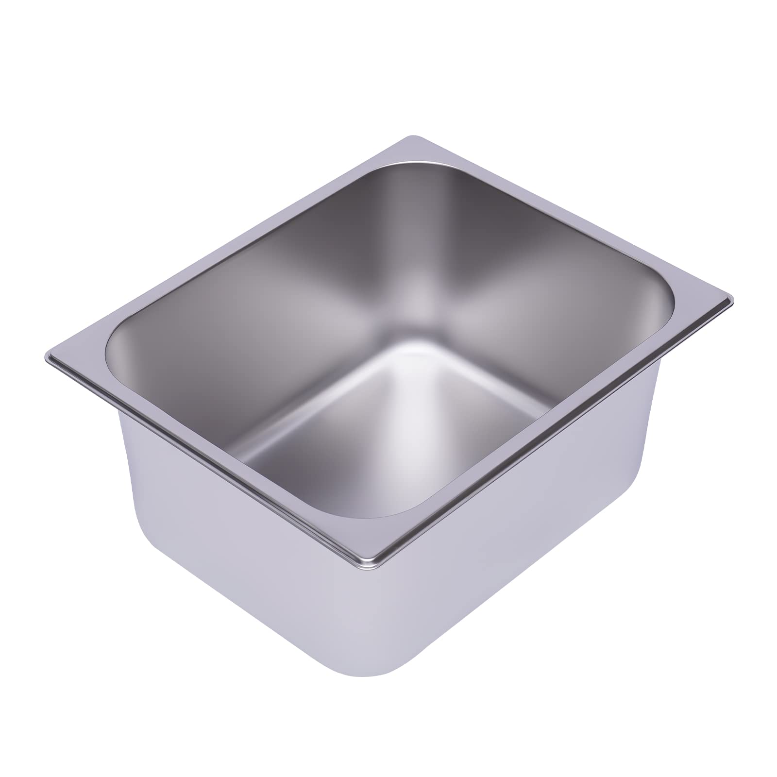 OUKANING VonVVer 1/1 1/2 - Contenitore per alimenti in acciaio inox, impilabile, 0,7 mm, per torte (1/2, 33 x 26 x 15 cm)