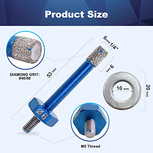 Carbide Multi Wheel 3" For Wood &Dry Diamond Tile Drill Bit 1/4Inch(6Mm) For Drill Holes Of Tile Ceramic Granite Arbor 3/8 Inch (10Mm) Angle Grinder Cutting Disc #TOP4