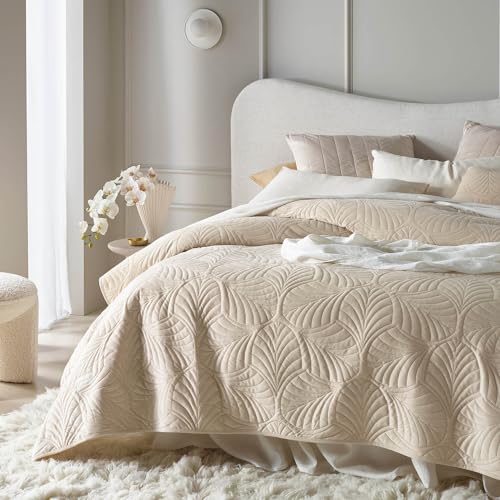 ROOM99 Feel Élégant Dessus de lit 220 x 240 cm Crème – vue 4
