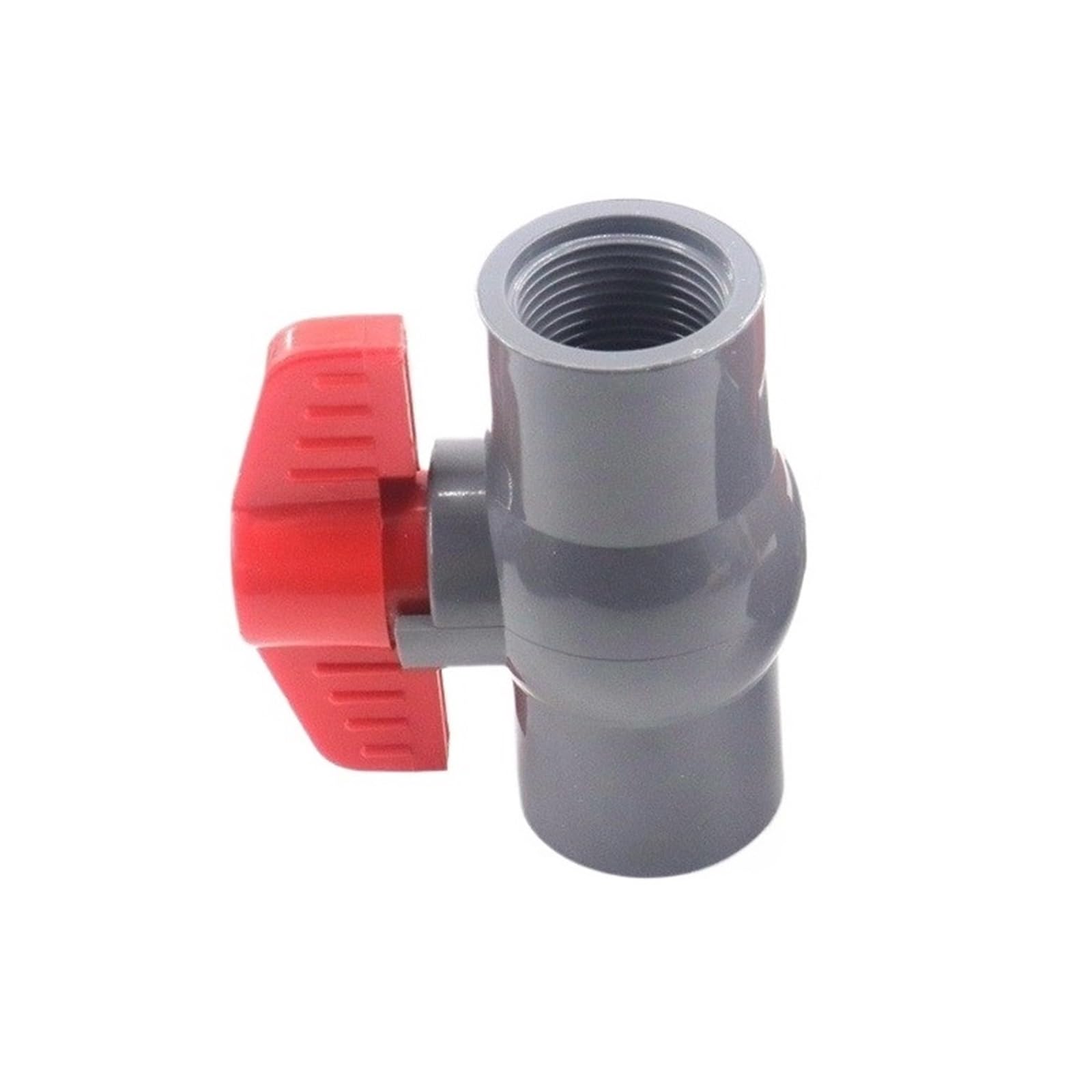 CHATROOM 1 stücke 1/2 "~ 2" Gewinde Und Buchse Typ Grau PVC Kugelhahn Gartenbewässerungsarmaturen Aquarium Fisch Tank Schalter Wasserventil(ID 63 mm)