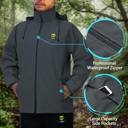 TIDEWE Rain Suit, Waterproof Breathable Lightweight 2 Pieces Rainwear4