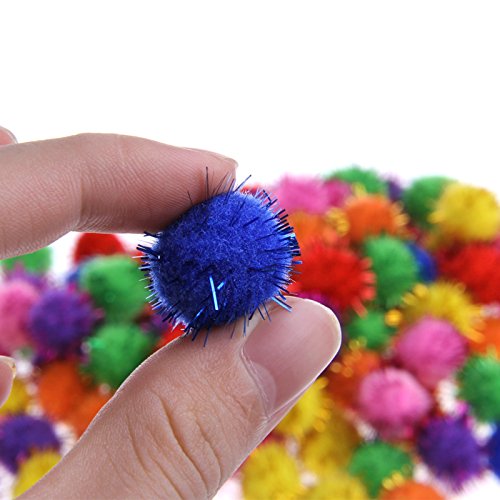 KOBI 100 unidades de mini bolas brilhantes coloridas com glitter de bolinhas pequenas para brinquedo