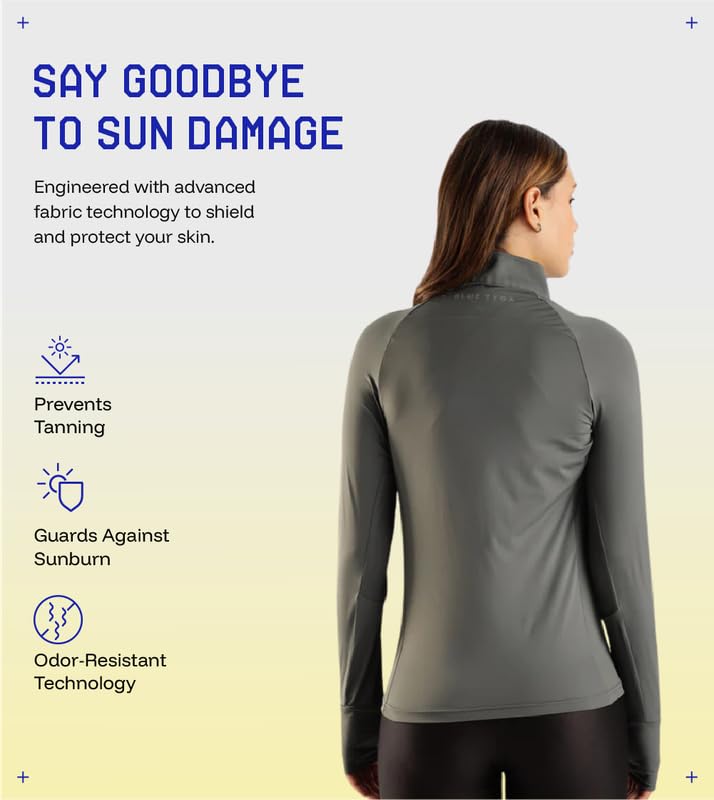 Image of Womens Sunscreen Jacket ICE Pro - UPF 50+ Cooling Jacket for Men & Women|Cool Rush Pro Tech,UV Protection,Breathable,Sweat-Wicking, Anti-Microbial, Lightweight Sun Hoodie for Outdoor Sports & Travel