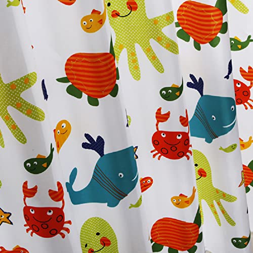 GONOVE Shower Curtain for Bathroom 200 x 200 cm Mildew Resistant Waterproof Polyester Cartoon Animals Shower Curtain Liner Long Washable Bath Curtain with Hooks - Image 2