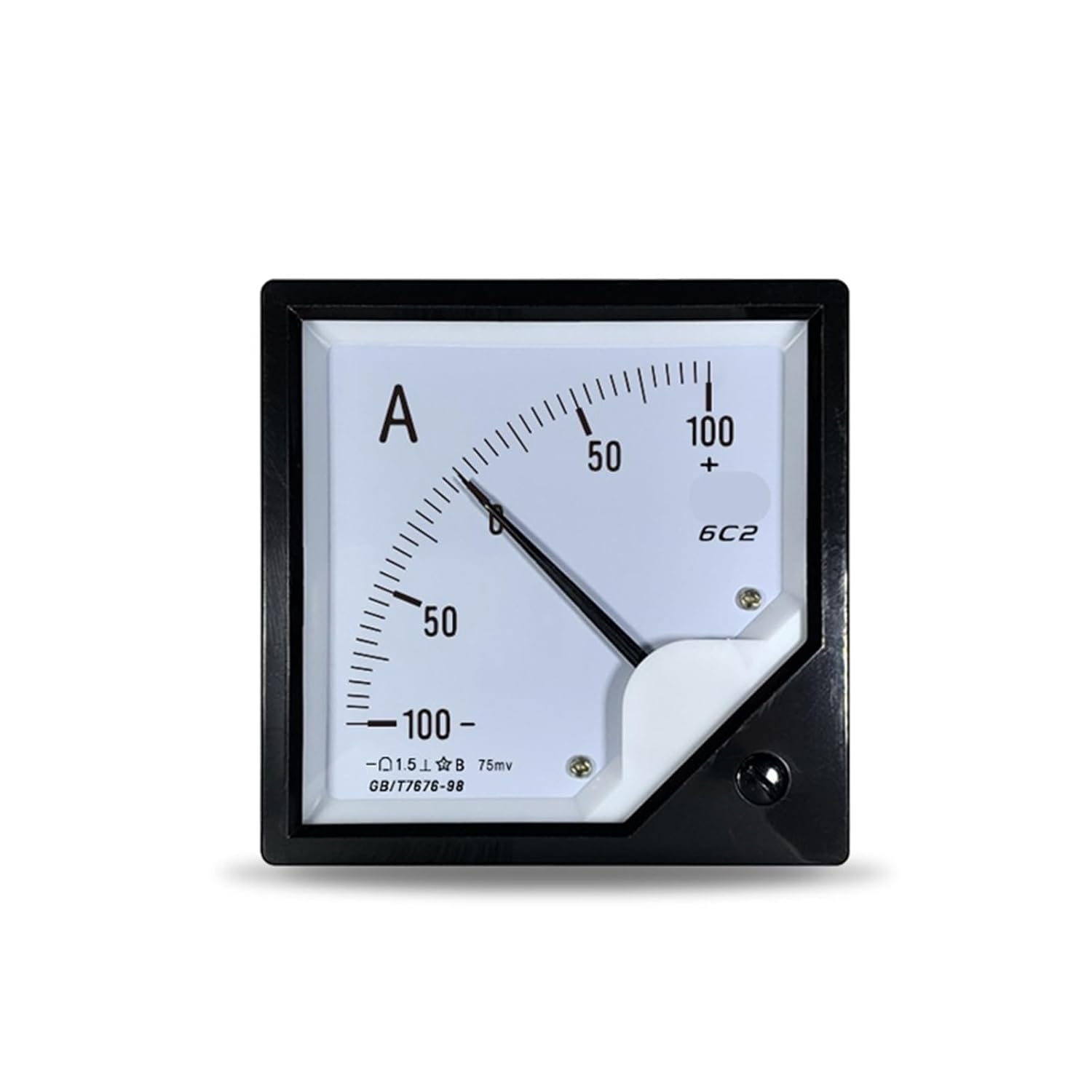 6C2 75mv Bidirectional DC Ammeter 50a±100a 150a Minus 200a 400a Pointer 1Pcs(-800A to 800A 75mV)