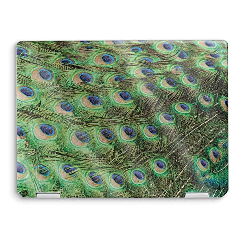 MightySkins Glossy Glitter Skin Compatible with HP Spectre x360 14" (2022) Full Wrap Kit - Peacock Pattern | Protective Durable High-Gloss Glitter Finish | Easy to Apply | Made in The USA