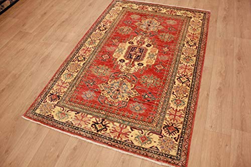 ETFA Kazak Teppich Orientteppich - 209x140 cm - Rot - LAGERVERKAUF – Bild 5