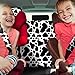 Frienda 10 Pcs Cow Print Car Seat Covers for Women Accessories Interior Seat Covers with Steering Wheel Cover, Wrist Strap, Car Cup Mats, Armrest Pad, Shoulder Pad, Key Chain