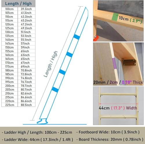 Escalera universal ligera de 39.3 pulgadas con gancho integrado 3