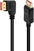 BolAAzuL 90 Degree Displayport 1.4 Adapter Cable, Right Angle Display Port Cable Upward Angled 8K/60Hz, 4K/144Hz 6ft/1.8m Male/Male High Speed for SSUPD Meshlicious/Vertical Mounted GPU