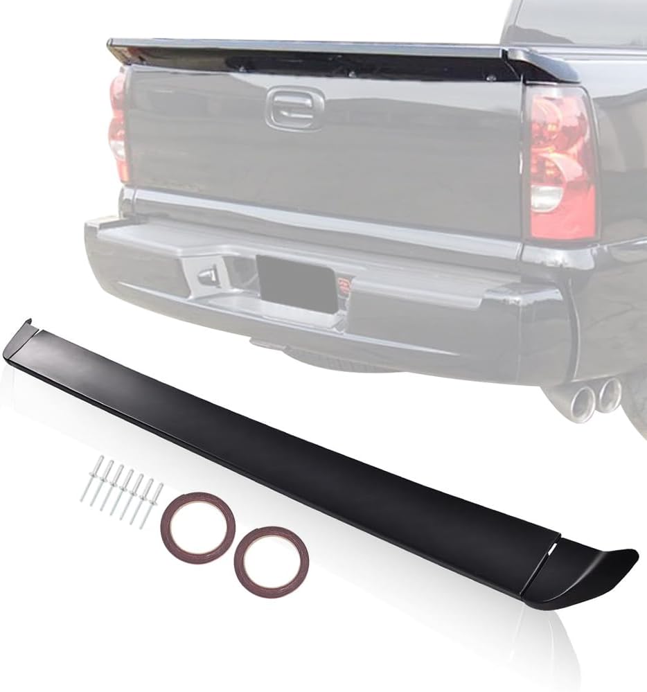 G-PLUS Tailgate Spoiler Rear Tail Wing Spoiler Compatible with Chevy Silverado 1500 Intimidator/GMC Sierra 1500 Pick Up Truck 1999-2006 (Only Fit Fleetside Models. Not Fit Stepside Model)