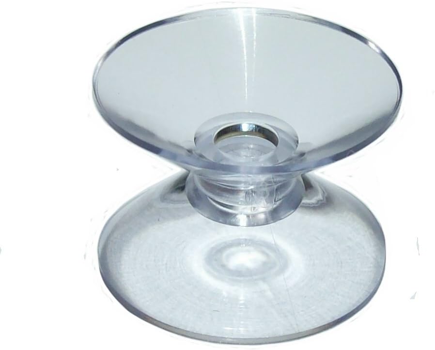 Besocute Packet of (4) 37mm (just under 1 1/2") double sided suction cups with sucker, suckers, plain, clear vinyl, PVC suction cup 37mm sucker on both sides,