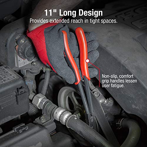 Sunex 3600V 11" Long Reach Straight Pliers Set, 90° Bent Nose Pliers, 45° Bent Nose Pliers, 20° Bent Nose Pliers, 4Piece #TOP2