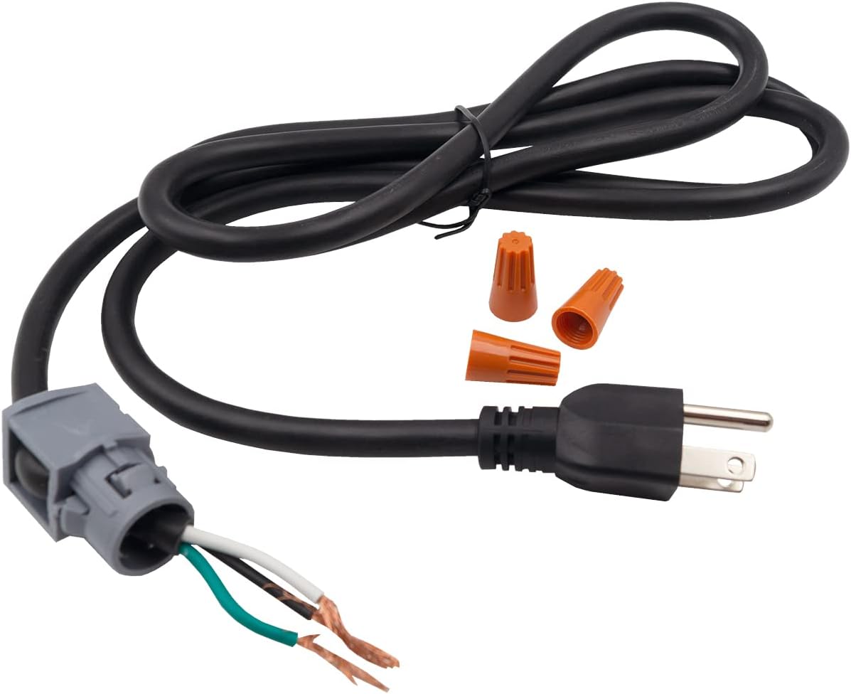 Supplying Demand WX09X70910 WD06X10020 Dishwasher 3 Wire Power Cord Replacement 5 Feet 4 Inches Long