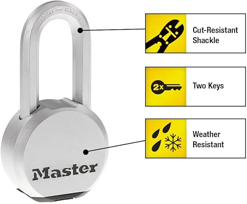 Miniatura 8 de Master Lock M930XKADLH Magnum - Candado de acero sólido resistente con llave
