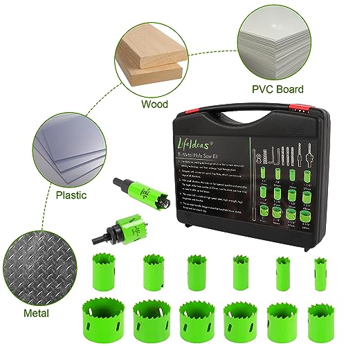 LifeIdeas 22PCS Bi-Metal Hole Saw Kit