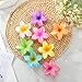 Flower Hair Clips for Women, 8 PCS Hawaiian Claw Clips for Vacation Hibiscus Hair Claw Clips Cute Large Hair Clips for Thick and Thin Hair Plumeria Hair Accessories