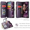 Defencase para Samsung Galaxy S26+/Plus Funda Tipo Cartera con Porta Tarjetas, Púrpura | con Bolsillo con Cremallera y Bloqueo RFID, Cuero PU Duradero, Correa de Muñeca, Funda Tipo Flip para S26 Plus con Soporte para Hombres y Mujeres 6