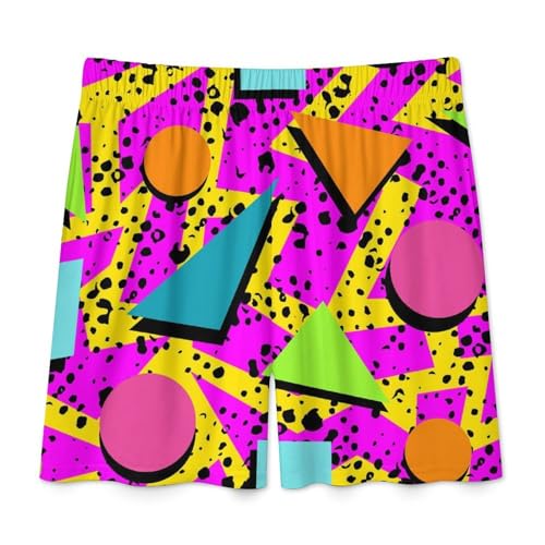 Retro 80s 90s Pattern Men's Shorts Pajama Sleepwear Swim Trunks Funny Swimsuit4