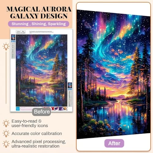 Image of HASTHIP Diamond Painting Kit for Adults Full Drill Round DIY Gem Colorful Glittering Axolotl 5D Diamond Art Painting Kit for Beginners Home Wall Decor, Art Therapy Kit for Adults