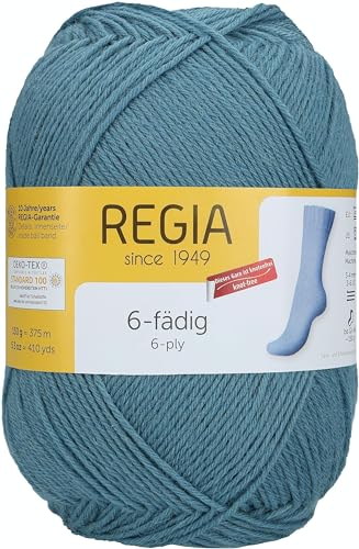 Regia 6fädig ca. 375 m col. 01062 rauchblau 150 g