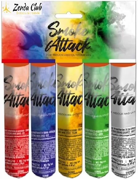 Zenda Club® Fumigène à Main Rouge – Déclenchement à Goupille, Durée 60 Secondes, Couleurs Vibrantes | Fumigène Couleur à Tenir en Main – Catégorie F1 | Zenda Club® – Livraison Gratuite 48H
