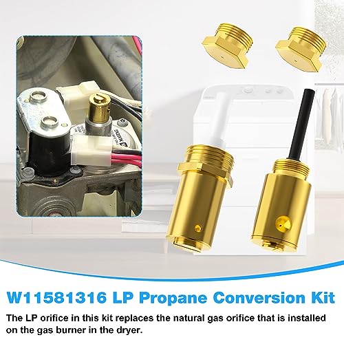 Jiotar W11581316 GAS DRYER PROPANE CONVERSION W11581316 Gas Dryer Lp Conversion Kit thumb #3