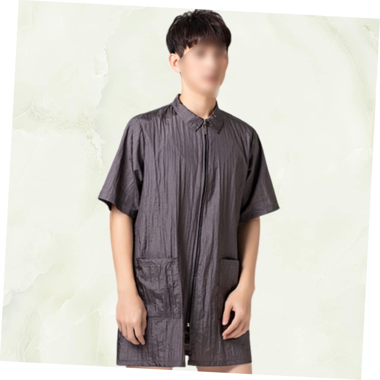 FRCOLOR Ensemble de 2 Vêtements de Travail à Manches Courtes pour Homme Et Femme Gris avec Capillaire
