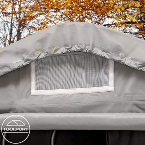 Zeltgarage Toolport Garagenzelt Carport 2,4 x 3,6 m grau