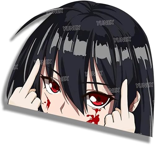 Miniatura 1 de Calcomanías de vinilo creativas de 5.1 pulgadas para automóvil, diseño de anime Akame para parachoques, ventana, laptop, motocicleta, equipaje,