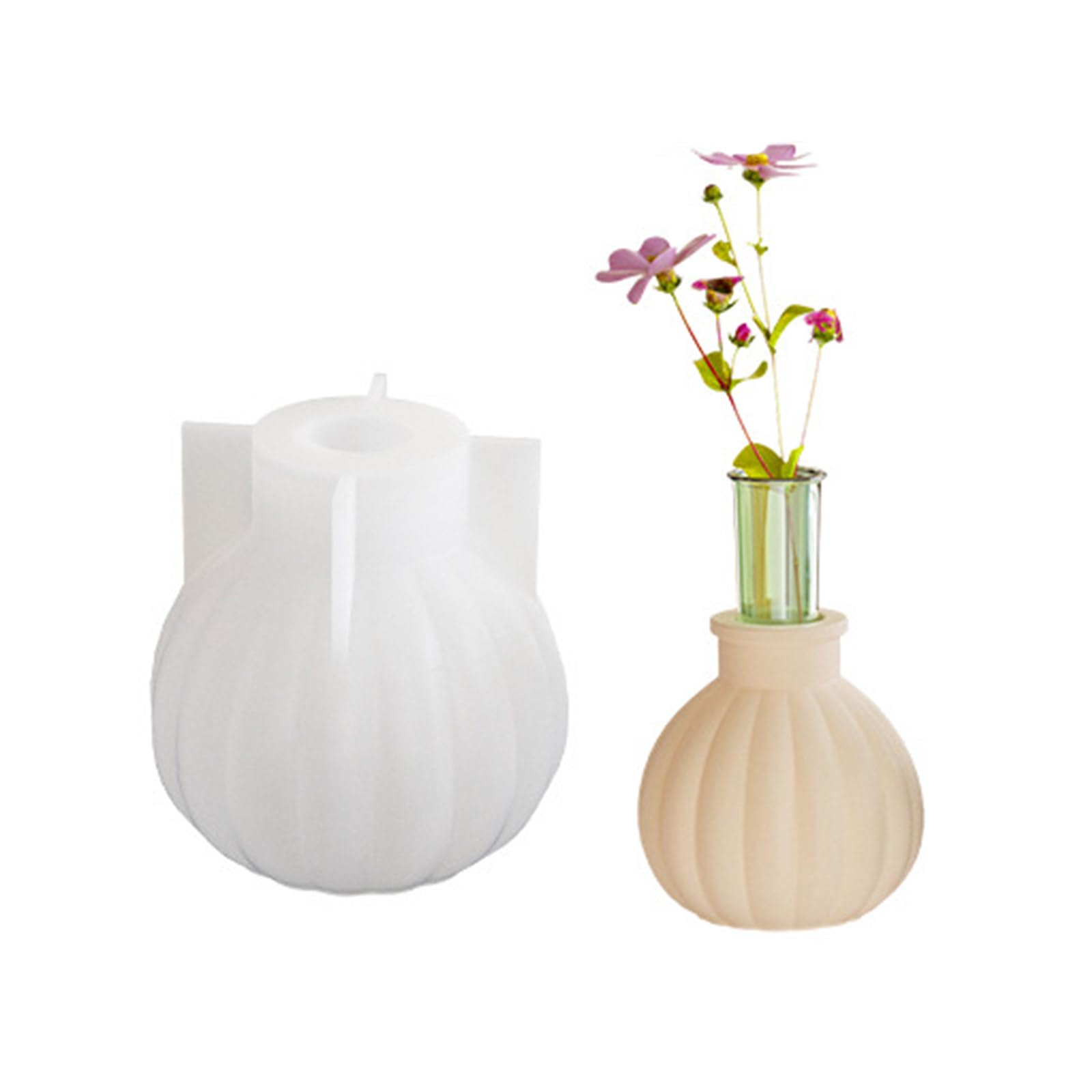 NEWFT Silicone Mold for Plaster Vases and Candle Holders Practical Candlestick Mould Jewelry for Home Decoration Enthusiasts